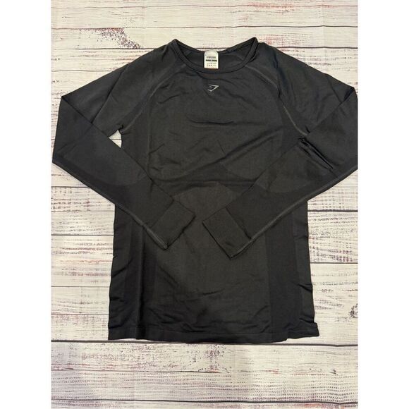 Gymshark NEW Seamless Flex Long Sleeve Top in Gray Size Medium - Picture 1 of 4